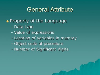 Type –Value of expressions