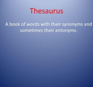 Semantic synonyms thesaurus