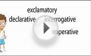 4 types of sentences declarative interrogative imperative