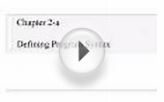 Chapter 2-a Defining Program Syntax