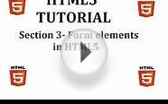 HTML5 Tutorial (Section 3-New Elements/Features in HTML5