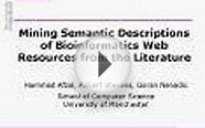 Mining Semantic Descriptions of Bioinformatics Web