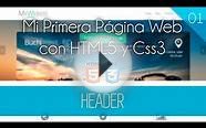 Parte 1 Header - Mi Primera Pagina Web con html5 y css3