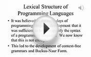 Principles of Programming Languages Lecture 3 Part 1