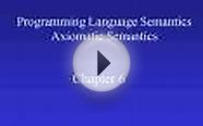 Programming Language Semantics Axiomatic Semantics