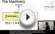 Semantics and Pragmatics - Predicate Logic I