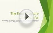 The dual structure of semantics