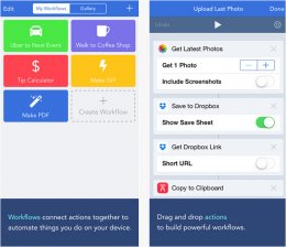 Workflow tasks on iOS